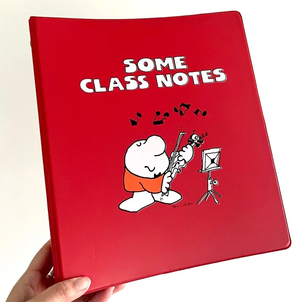 Vintage 70’s Ziggy red music binder folder some class notes American Greetings